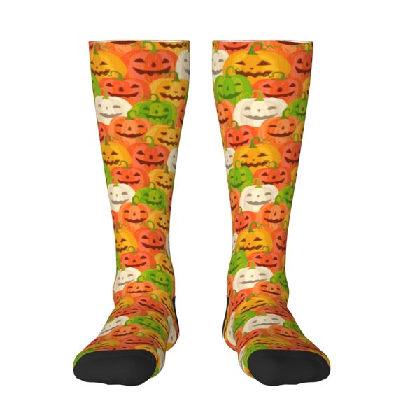 Naloa Cartoon Pumpkins Knee Socks, High Socks Long Stretchy Sock Women Knee High Stocking, Long Socks for Women
