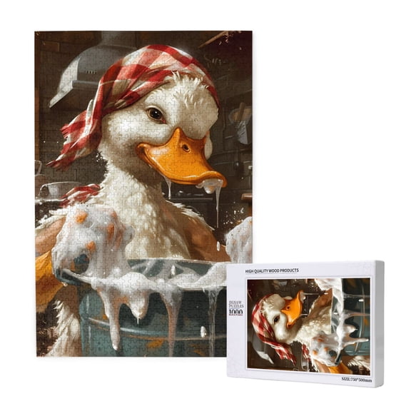Naloa Cartoon Scottish Duck Custom Puzzles Personalized Puzzle 1000 Pieces from Photo Custom Jigsaw Puzzle for Wedding, Graduation, (29.519.7in, Vertical)