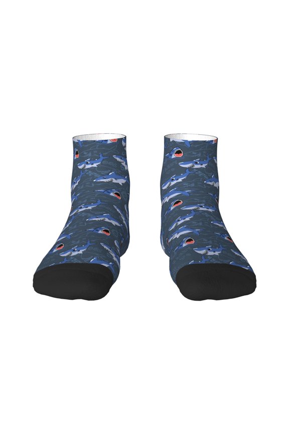 Cartoon Shark Ankle Socks for Women Non Slip Socks No Show Socks Classic Low Cut Casual Socks Casual Socks