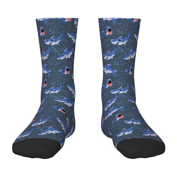 Naloa Cartoon Shark Kids Socks Unisex Kids and Toddlers' Crew Socks, ,1 Pairs