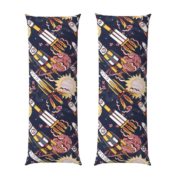 Naloa Cartoon Space 1 Super Soft 20x60 Body Pillow Case,Long Side Hidden ZipperPILLOWS ARE NOT INCLUDED