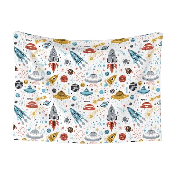 Naloa Cartoon Space Dog Blanket, 3 Sizes Cat Blanket for Indoor Cats Large Medium Small Dog Gifts-