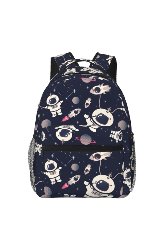 Cartoon Spaceship Print Solid Color Tie Formal Necktie for MenSuitable for business, daily life, work