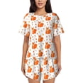 thumbnail image 1 of Naloa Cartoon Squirrel Women's Short-Sleeved Pajama Set, Loungewear, Summer pajamas, Breathable Cozy - 4X-Large, 1 of 9