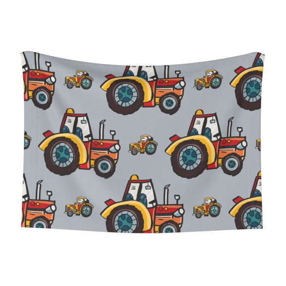 Naloa Cartoon Tractor Dog Blanket, 3 Sizes Cat Blanket for Indoor Cats Large Medium Small Dog Gifts-Small