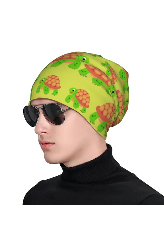 Cartoon Turtles 1 Soft Beanie Hat, Knit Beanie Daily Beanie in Fine Knit for Women Men Winter Travel, Outdoor