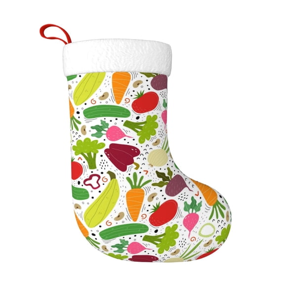 Naloa Cartoon Vegetables Christmas Stockings Decorations, Xmas Ornaments, DIY Personalized Farmhouse Decor for Home Family Party Tree