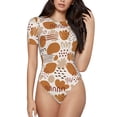 thumbnail image 1 of Naloa Cartoon Women's Short-Sleeved Onesie, One-Piece Swimsuit for Parties, dates, clubs - Small, 1 of 9