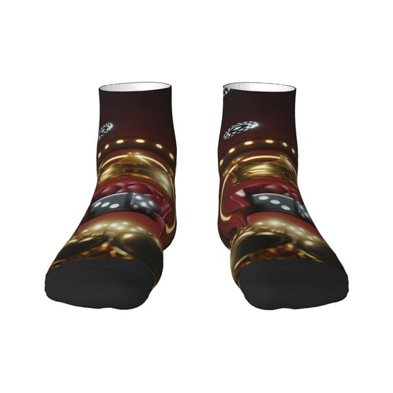 Naloa Casino King And Playing Cards Ankle Socks for Women Non Slip Socks No Show Socks Classic Low Cut Casual Socks Casual Socks