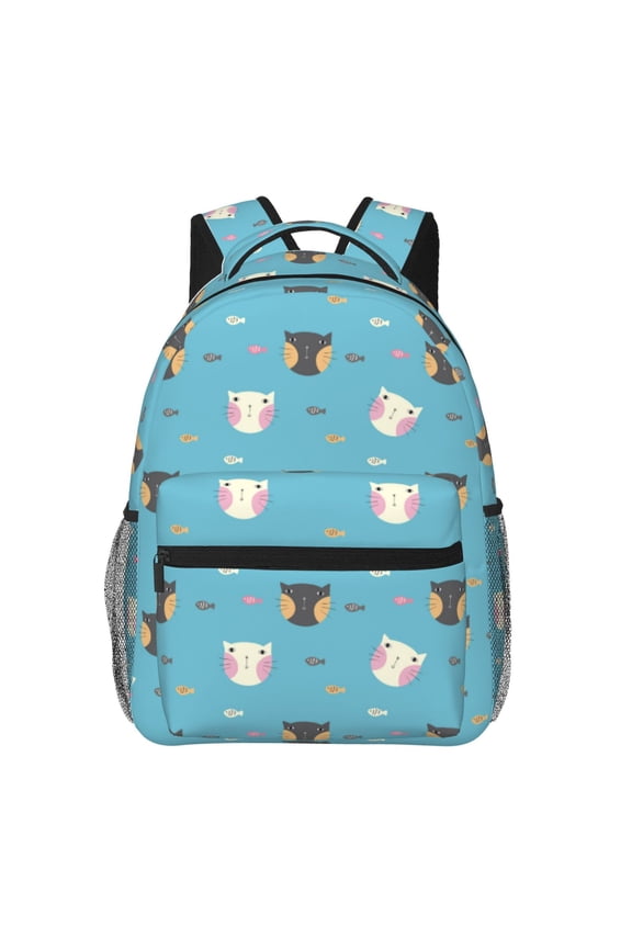 Cat Fish Print Solid Color Tie Formal Necktie for MenSuitable for business, daily life, work