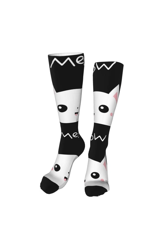 Cat Meow High Stockings Women Thigh High Stockings Over Knee Long Stockings-One Size