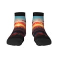 thumbnail image 1 of Naloa Cat Watching City Sunset Ankle Socks for Women Non Slip Socks No Show Socks Classic Low Cut Casual Socks Casual Socks, 1 of 7