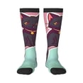 thumbnail image 1 of Naloa Cats On Broomstick Knee Socks, High Socks Long Stretchy Sock Women Knee High Stocking, Long Socks for Women, 1 of 6