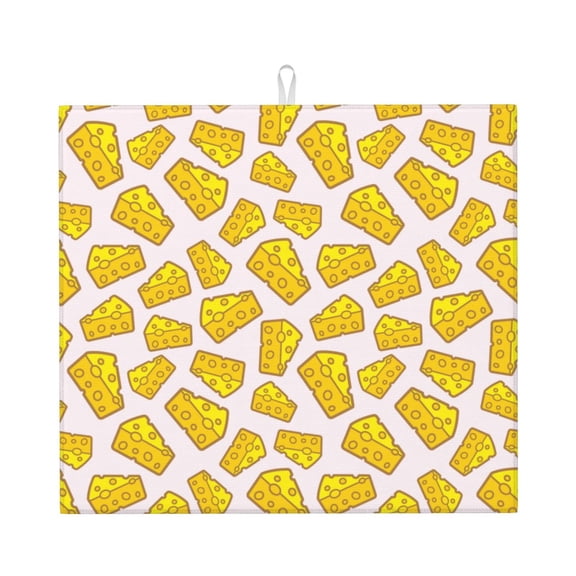 Naloa Cheese Dish Drying Mat for Kitchen Counter, Heat Resistant Drainer Mats, Absorbent Draining Mat,Dish Rack Pad,16"x18"