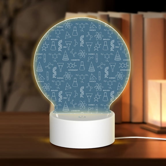 Naloa Chemical Formulas And Objects Acrylic LED Night Light Custom LED Lights Personalized Nightlight Customized Gifts for Family Couples Friends
