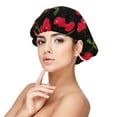 thumbnail image 1 of Naloa Cherry Adjustable Hair Bonnet for Sleeping, Hair Wrap Sleep Cap Turban for Women Men, Curly Straight Hair Long Large Braid Unisex, 1 of 6
