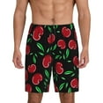 thumbnail image 1 of Naloa Cherry Men's Short Pajama Pants, Lounge Comfort Shorts with Elasticized Waistband and Side Pockets - XX-Large, 1 of 9