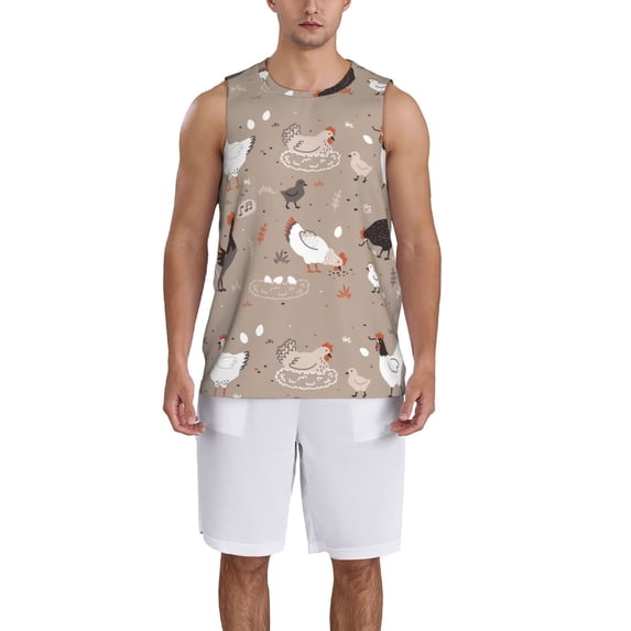 Naloa Chicken Basketball Jersey Reversible Men's Mesh Athletic Sports Shirts Training Practice S-4XL4X-Large