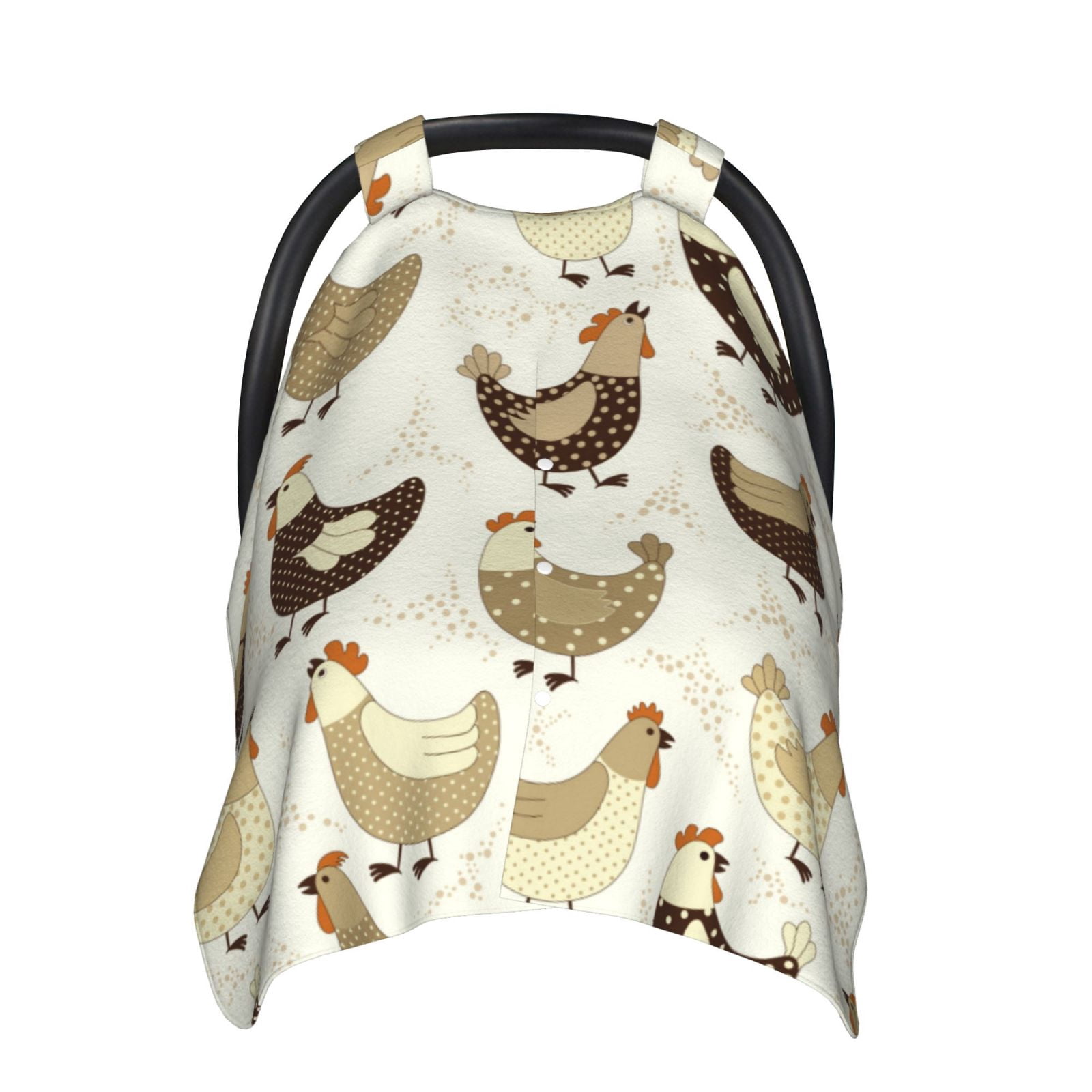 Naloa Chicken Cartoon Baby Car Seat Cover, Breathable Baby Carrier Cover, Multiuse Baby Carrier Cover & Nursing Breastfeeding Cover