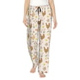 thumbnail image 1 of Naloa Chicken Family Print Women’s Ultra-Soft Comfy Pajama Lounge Pants with Pockets & Drawstring, 1 of 8