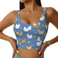 thumbnail image 1 of Naloa Chicken Family Sports Bras for Women, High Support Bra with Removable Pads, Comfortable - X-Large, 1 of 9