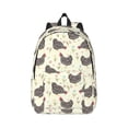 thumbnail image 1 of Naloa Chickens And Flowers Canvas Backpack for Men Women Rucksack Casual Travel Daypack College Tote Satchel Bookbag for Teens-Small, 1 of 7