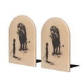 thumbnail image 1 of Naloa Child And Lion Sketch 2 Pcs Bookend Large Capacity Office Book Ends for Home Office Library School Study Decoration, 1 of 8
