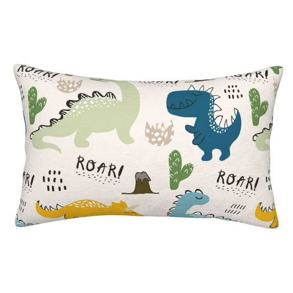 Naloa Childish Dinosaur Pillow Covers, Throw Pillow Case Cushion Covers,Cushion for Bedroom,Couch,Home-14"x20"