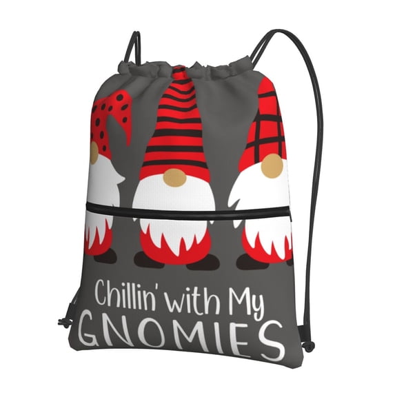 Naloa Chillin with My Gonme Drawstring Backpack String Bag Cinch Water Resistant for Gym Shopping Sport Yoga