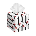 thumbnail image 1 of Naloa Christmas Dachshund Tissue Box CoverLeather Tissue Holder Square Facial Tissue Case Facial Paper Organizer Dispenser for Bathroom, Vanity Countertop, Tabletop, Car, 1 of 8