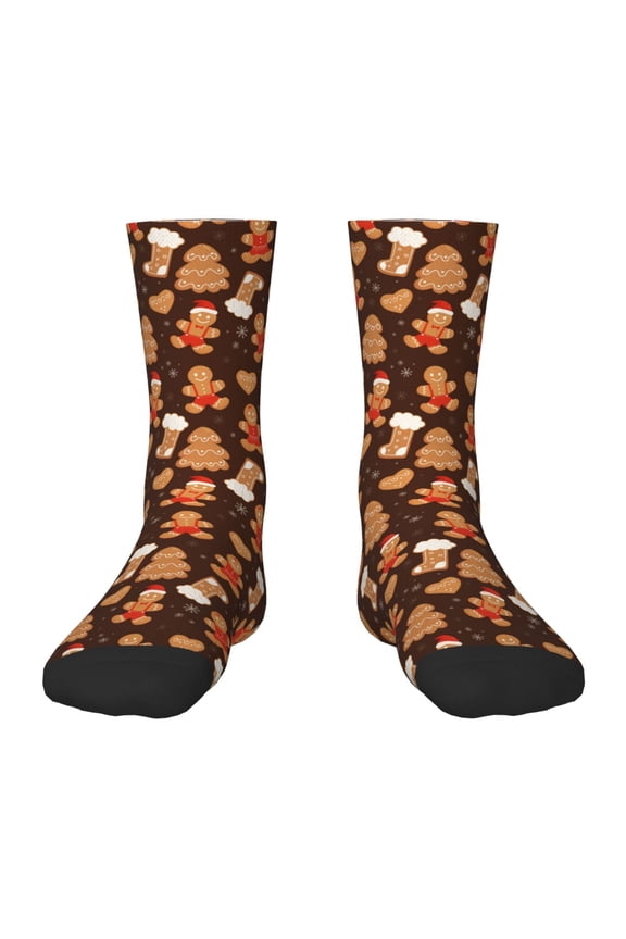 Christmas Gingerbread Cookies Kids Socks Unisex Kids and Toddlers' Crew Socks, ,1 Pairs