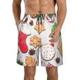 thumbnail image 1 of Naloa Christmas Gingerbread Cookies Men's Beach Shorts, Surfing shorts, Swim trunks, Quick Dry Swim Trunks for Surfing Beach Fun - 3X-Large, 1 of 9