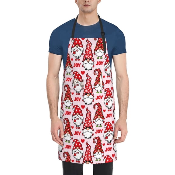 Naloa Christmas Gnome Apron Kitchen Aprons with Pockets for Women Men Chef