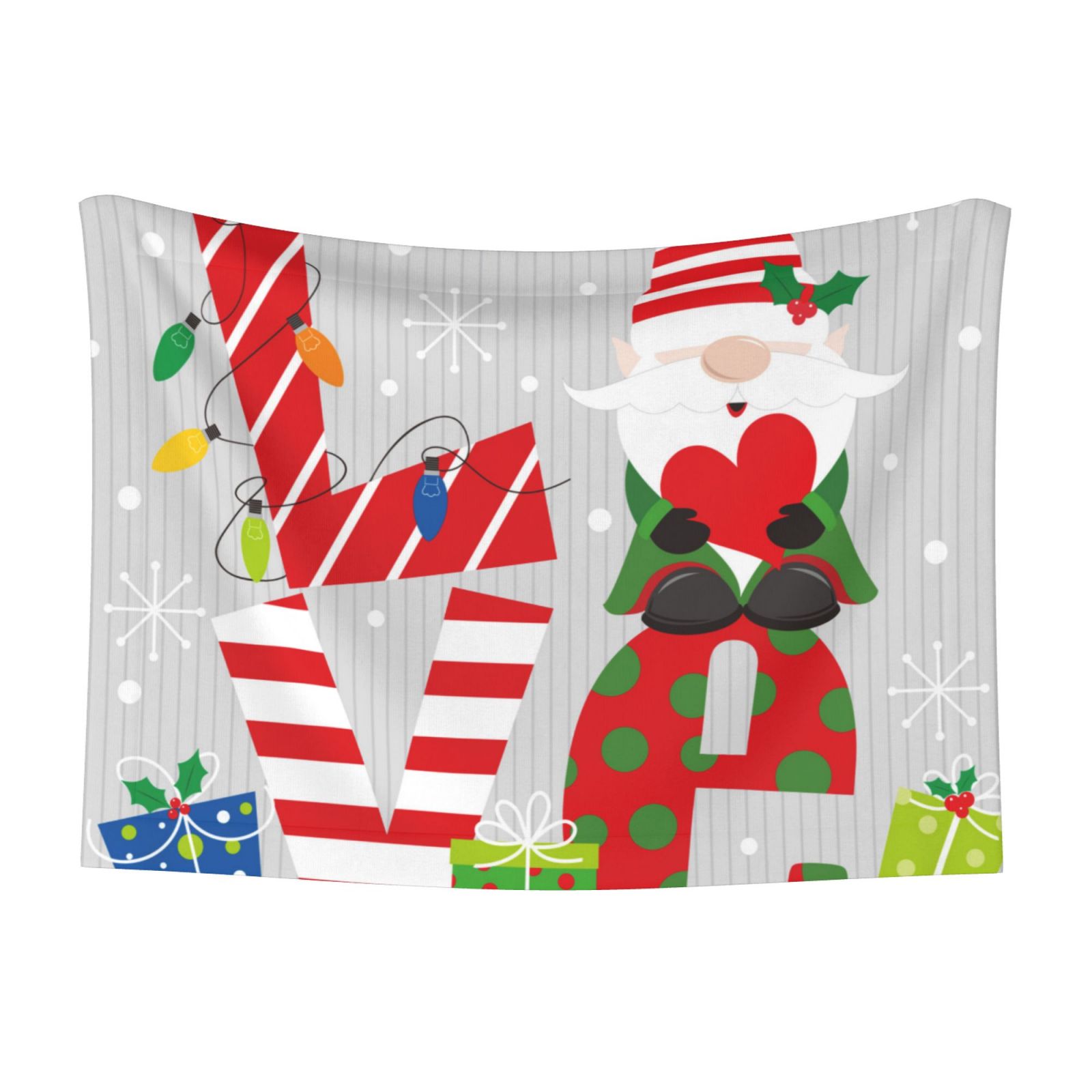 Naloa Christmas Gnome With Love Dog Blanket, 3 Sizes Cat Blanket for Indoor Cats Large Medium Small Dog Gifts-Small