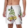 thumbnail image 1 of Naloa Christmas Gnomes Print Men Swim Trunks with Compression Liner ,Board Shorts,Men's Swim Shorts with Drawstring and Elastic Waistband-X-Large, 1 of 6