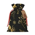 thumbnail image 1 of Naloa Christmas Gold Deers1 Drawstring Christmas Bags, 3D Xmas Gift Bags, Christmas Wrapping Bags, Xmas Goodie Bags, Treat Pouch Bags, Party Favor Bags-Small, 1 of 9