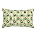 thumbnail image 1 of Naloa Christmas Hat French Bulldog Pillowcase, Throw Pillowcase, Wrinkle-Free, Stain-Resistant with Hidden Zipper for Bedroom Sofa-16"x24", 1 of 6