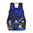 thumbnail image 1 of Naloa Christmas Night Print Lightweight DayBackpack Suitable for school, work, shopping, travel, etc., 1 of 5