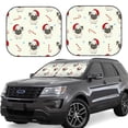 thumbnail image 1 of Naloa Christmas Pug Dog 2 Piece Foldable Car Sun Shades, Car Windshield Sunshade, Front Window Sunshade for Car, Truck, SUV - Small, 1 of 7