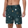 thumbnail image 1 of Naloa Christmas Snowflake Print Men Swim Trunks with Compression Liner ,Board Shorts,Men's Swim Shorts with Drawstring and Elastic Waistband-X-Large, 1 of 6