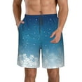 thumbnail image 1 of Naloa Christmas Snowflakes Men's Beach Shorts, Surfing shorts, Swim trunks, Quick Dry Swim Trunks for Surfing Beach Fun - Small, 1 of 9