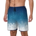 thumbnail image 1 of Naloa Christmas Snowflakes Print Men Swim Trunks with Compression Liner ,Board Shorts,Men's Swim Shorts with Drawstring and Elastic Waistband-Medium, 1 of 6