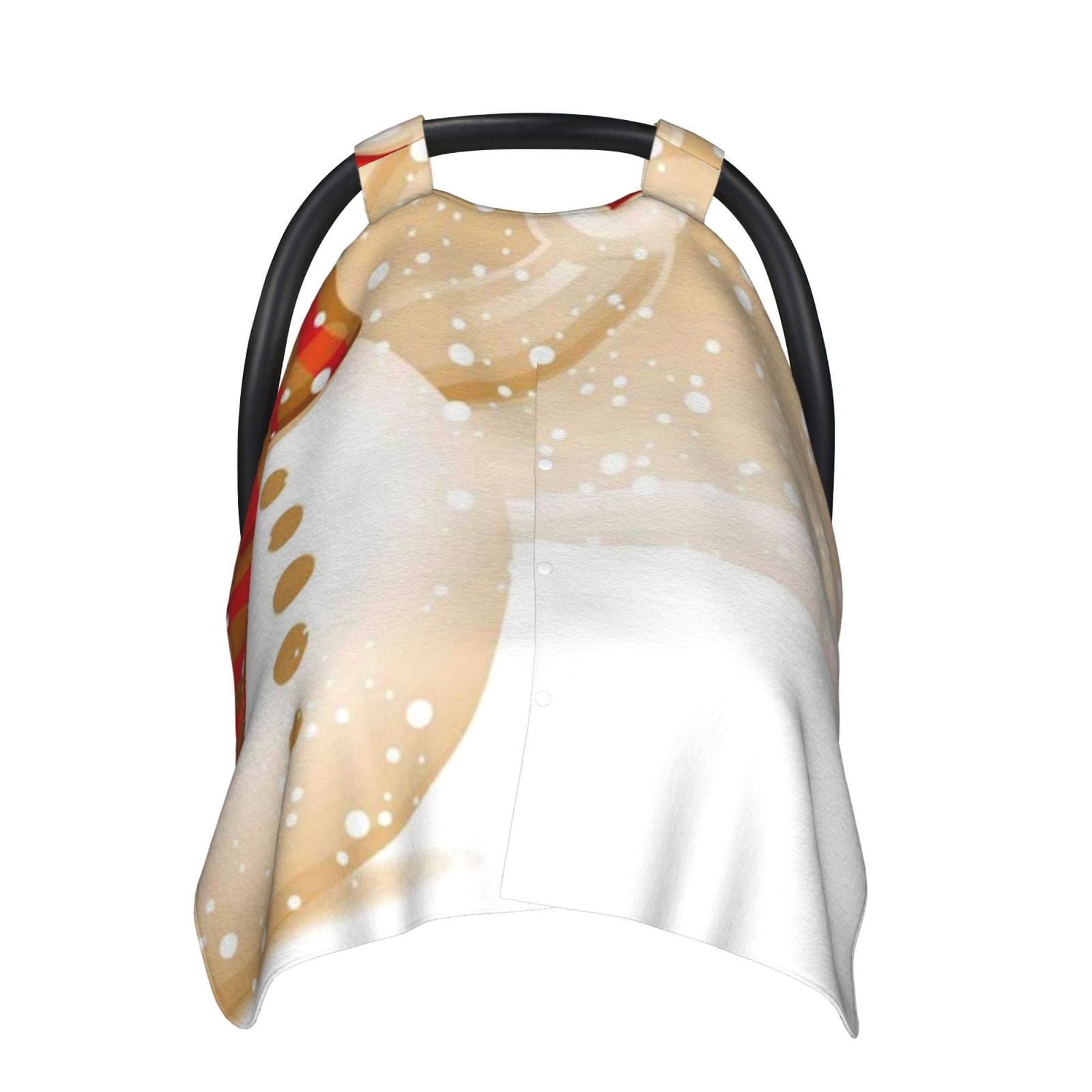 Naloa Christmas Snowman Gift Baby Car Seat Cover, Breathable Baby Carrier Cover, Multiuse Baby Carrier Cover & Nursing Breastfeeding Cover