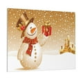 thumbnail image 1 of Naloa Christmas Snowman Gift Print Canvas Bathroom Wall Art,Bathroom Wall Art Decoration, Canvas Poster Prints,Decorative Paintings for Living Room, Bathroom, Kids Room, 1 of 6
