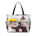 thumbnail image 1 of Naloa Christmas Snowman With Hat Large Capacity Beach Bag, Waterproof Sandproof Beach Swim Pool Bag Tote Bag for Women, 1 of 7