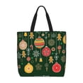 thumbnail image 1 of Naloa Christmas Tote Bag for Women, Foldable Tote Bag With Zipper, Large Shoulder Bag, Top Handle Handbag for Travel, Work, Shopping, 1 of 9