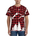 thumbnail image 1 of Naloa Christmas Tree Buffalo Plaid Men's T-Shirt Sport T-shirt Men's Basic Tee Casual Men's Shirt, Round Neck, Short Sleeves - 3X-Large, 1 of 5