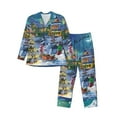 thumbnail image 1 of Naloa Christmas Tree Men’s Pajamas Set - Long Sleeve Button Down Sleep Shirt and Pajama Bottoms Sleepwear Set-XX-Large, 1 of 7