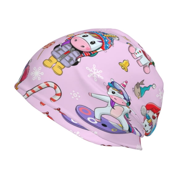 Naloa Christmas Unicorns Beanie for Men Women Knitted Unisex Winter Hat Beanies Cap Knit Cuffed Beanies Hats