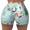 thumbnail image 1 of Naloa Christmas Winter Animals Biker Shorts for Women Seamless Scrunch Short Women’s Yoga Shorts for Gym Running Sport Shorts - Medium, 1 of 9